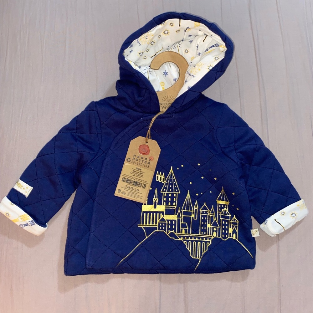 Rare Harry Potter Infant Baby Jacket Shirt Clothes with Hogwarts Castle